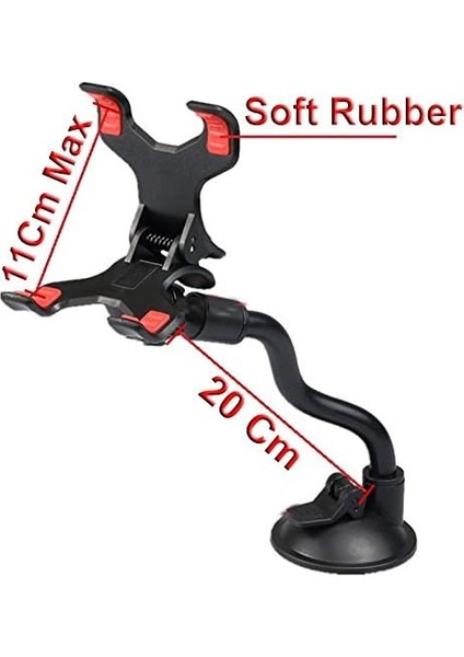 Ekstra 3m Yapışkan Montaj Diskli 8" Esnek Deve Boynu Vantuzlu Cep Telefonu Tutucu, Telefonlar, Gps, Anten, Araç Kamerası ile Çok Amaçlı Kullanım Için Çift Klipsli Montaj (Yurt Dışından) fiyatları