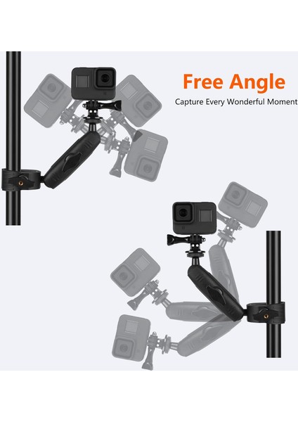 Kamera Süper Kelepçe Motosiklet Bisiklet Montaj Kolu 1 Inç Top Kafa Aksesuarları Gopro Akaso Djı Eylem INSTA360 Dslr Dijital Kamera Monitör LED Işıkları (Yurt Dışından) modelleri