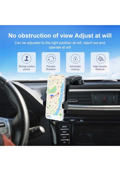 Dash Mount Telefon Tutucu, Siyah, iPhone 14/14 Pro/14 Pro Max, Samsung Galaxy S22/NOTE 20/A72/A52 5g, Huawei Google Oneplus ve Tüm Akıllı Telefonlarla Uyumlu (Yurt Dışından) modelleri