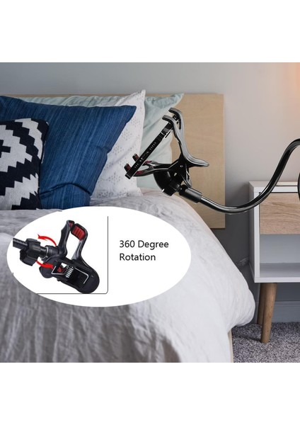 Tembel Braket Evrensel 360 Derece Dönme Esnek Uzun Kollu Deve Boynu Cep Telefonu Tutucu, Ayarlanabilir Kelepçe Klipsi Masaüstü Yatak Yatak Odası, Ofis, Mutfak Için Cep Telefonu Sta (Yurt Dışından) modelleri
