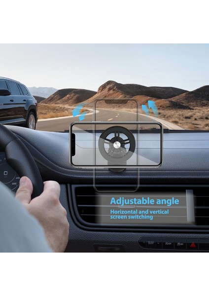 Magsafe Araç Montaj Aparatı, 360 Dönebilen Manyetik Araç Telefonu Tutacağı, El Serbest Kontrol Paneli Araç Telefonu Montaj Parçası, iPhone 14 13 12 Pro Max Plus Mini ile Uyumlu, Ma (Yurt Dışından)