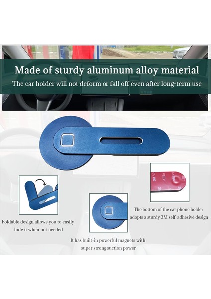 Araç Telefonu Montajı, 90 Derece Dönebilen Güçlü Mıknatıslı Manyetik Cep Telefonu Tutucusu, Katlanabilir Görünmez Akıllı Telefon Montajı, Tüm Telefonlar Için Evrensel Araç Içi Akse (Yurt Dışından) modelleri