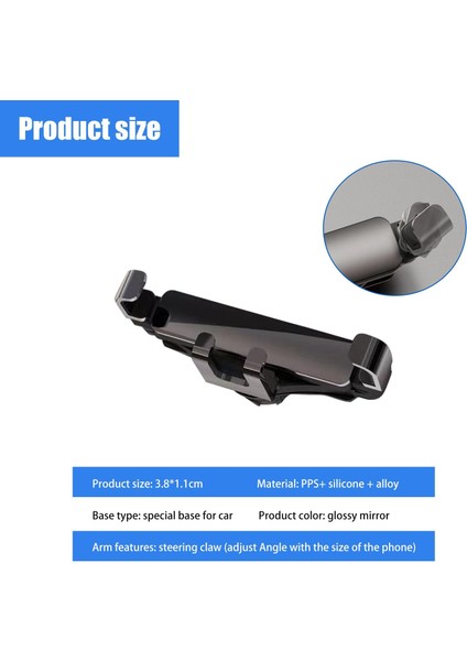 Araç Havalandırması Için 1 Pc Araç Telefonu Tutucu Montajı, Ayarlanabilir Otomatik Kilitli Cep Telefonu Tutucu, Yükseltme Yerçekimi Araç Telefonu Tutucu Montajı iPhone 14 Pro Max 1 (Yurt Dışından) fiyatları