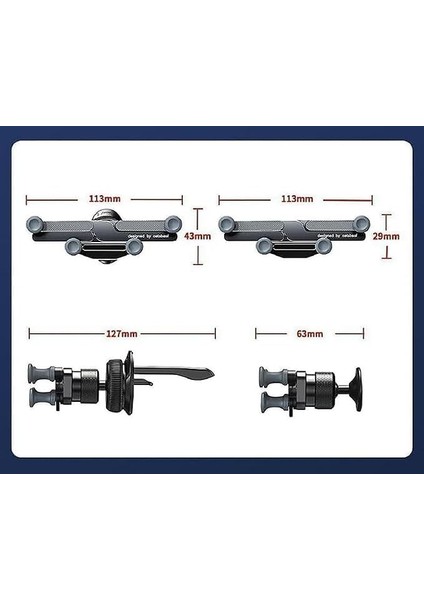 Görünmez Dönebilen Hava Firar Montajı Araç Telefonu Tutucu 360° Sarsıntı Önleyici Evrensel Telefon Montajı Araç Kontrol Paneli ve Havalandırma Için, Tüm Cep Telefonları Için Evrens (Yurt Dışından) fiyatları