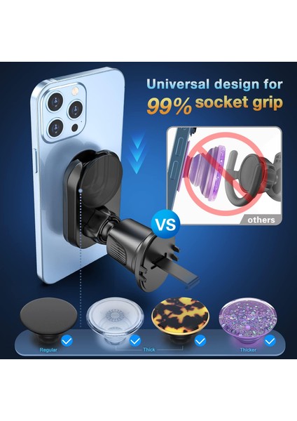 Soket Tutacağı Için Araç Havalandırma Telefon Bağlantısı, Magsafe Cüzdan Siyahı ve iPhone Samsung Kart Tutucu ile Uyumlu Havalandırma Klipsli Telefon Tutucu, Yapışkan Yapışkanlı Ce (Yurt Dışından) fiyatları