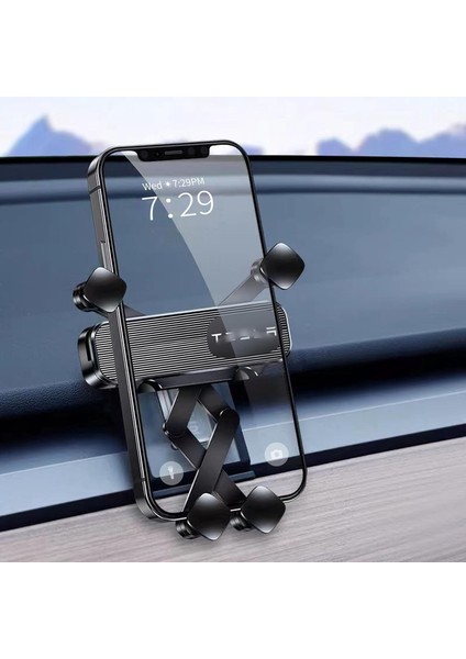 Tesla Telefon Montajı Için, Tesla Model 3/y Aksesuarları 2016-2023, Tüm 4-7 Inç Telefonlar ve Tüm Arabalarla Uyumlu Yerçekimi Araç Telefonu Tutucu (Yurt Dışından)