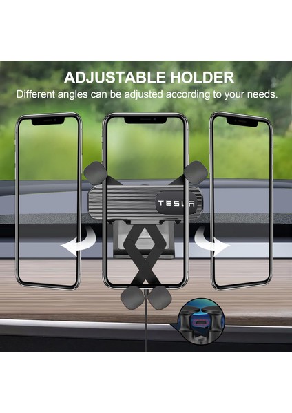 Tesla Telefon Montajı Için, Tesla Model 3/y Aksesuarları 2016-2023, Tüm 4-7 Inç Telefonlar ve Tüm Arabalarla Uyumlu Yerçekimi Araç Telefonu Tutucu (Yurt Dışından) fırsatları