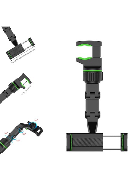 Rotatogrip Telefon Tutucu, 360° Araç Dikiz Aynası Montajlı Telefon ve Gps Tutucu, Yükseltilmiş Evrensel Dikiz Aynası Araç Cep Telefonu Tutucu, Çok Fonksiyonlu Dikiz Aynası Telefon (Yurt Dışından) modelleri