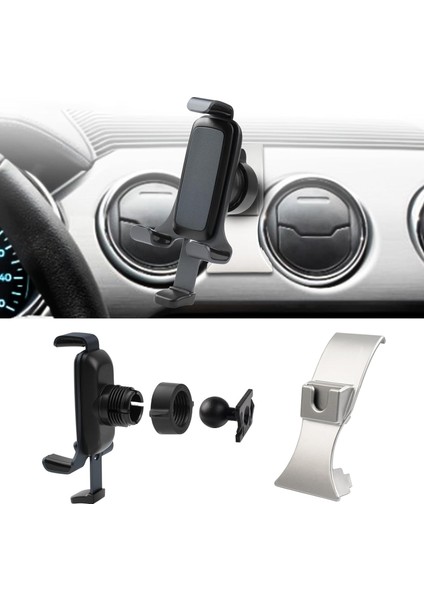 2015-2023 Ford Mustang Için Araç Telefonu Tutucu (Ecoboost/mach-E Için Değil) Aksesuarlar Hava Firar Cep Telefonu Montajı Tümü Için Handsfree Telefon Standı 4-7 Inç Telefon Kalın K (Yurt Dışından)