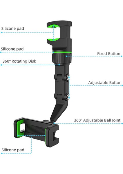 Rotato Grip Cep Telefonu Tutucu, Rotato Grip Telefon Tutucu, Rotatogrip Telefon Tutucu, Araç Dikiz Aynası Telefon Tutucu, Çok Fonksiyonlu Evrensel Ayarlanabilir Araç Telefonu Tutuc (Yurt Dışından) modelleri