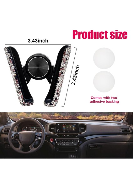 Bling Araç Telefonu Tutucu, 360° Ayarlanabilir Mini Dash Havalandırma Otomatik Telefon Bağlantısı, Kadınlar ve Kızlar Için Kristal Havalandırma Klipsi Cep Telefonu Tutucu, Araç Içi (Yurt Dışından) fiyatları