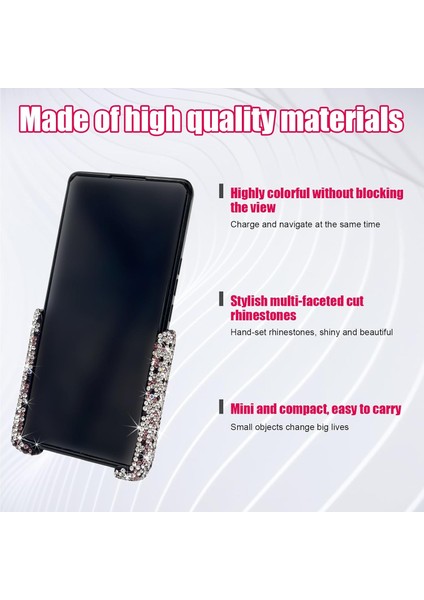 Bling Araç Telefonu Tutucu, 360° Ayarlanabilir Mini Dash Havalandırma Otomatik Telefon Bağlantısı, Kadınlar ve Kızlar Için Kristal Havalandırma Klipsi Cep Telefonu Tutucu, Araç Içi (Yurt Dışından) modelleri