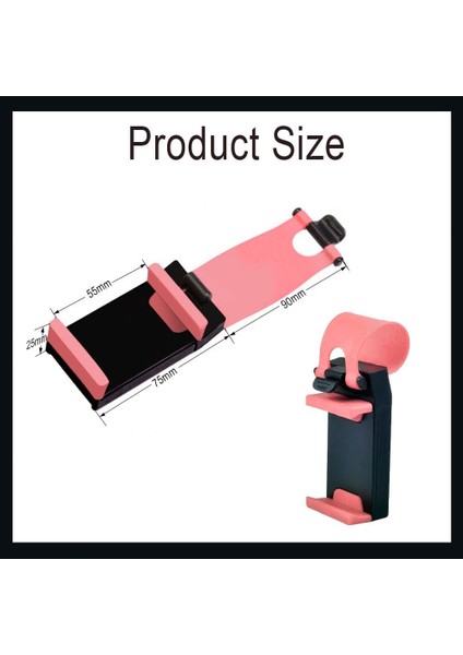 Araç Direksiyon Telefon Montaj Aparatı, Pembe, Taşınabilir Elektronik Cihaz Montaj Aparatı, Samsung ve iPhone ile Uyumlu (Yurt Dışından) fiyatları