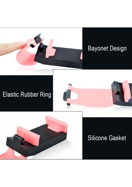 Araç Direksiyon Telefon Montaj Aparatı, Pembe, Taşınabilir Elektronik Cihaz Montaj Aparatı, Samsung ve iPhone ile Uyumlu (Yurt Dışından) fırsatları