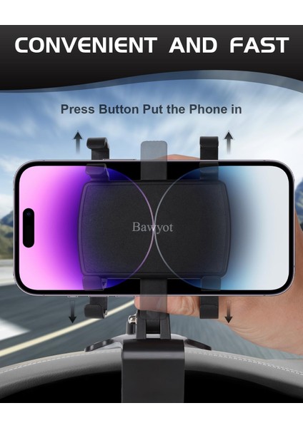 Araç Telefonu Tutucu Dashboard Için 360 Derece Döndürme Çok Fonksiyonlu Tek Elle Çalıştırma Klip Tasarımı Telefon Montajı 4-7 Inç Akıllı Telefonlarla Uyumlu (Yurt Dışından) fiyatları