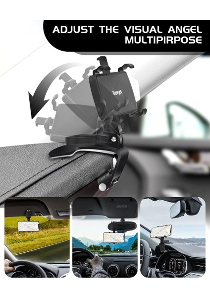 Araç Telefonu Tutucu Dashboard Için 360 Derece Döndürme Çok Fonksiyonlu Tek Elle Çalıştırma Klip Tasarımı Telefon Montajı 4-7 Inç Akıllı Telefonlarla Uyumlu (Yurt Dışından) fırsatları