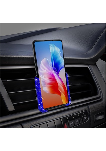 Bling Araç Telefonu Tutucu, 360° Ayarlanabilir Mini Dash Havalandırma Otomatik Telefon Bağlantısı, Kadınlar ve Kızlar Için Kristal Havalandırma Klipsi Cep Telefonu Tutucu, Araç Içi (Yurt Dışından)