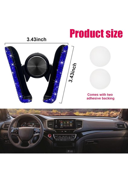 Bling Araç Telefonu Tutucu, 360° Ayarlanabilir Mini Dash Havalandırma Otomatik Telefon Bağlantısı, Kadınlar ve Kızlar Için Kristal Havalandırma Klipsi Cep Telefonu Tutucu, Araç Içi (Yurt Dışından) fiyatları