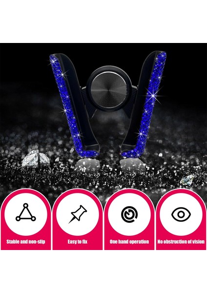 Bling Araç Telefonu Tutucu, 360° Ayarlanabilir Mini Dash Havalandırma Otomatik Telefon Bağlantısı, Kadınlar ve Kızlar Için Kristal Havalandırma Klipsi Cep Telefonu Tutucu, Araç Içi (Yurt Dışından) fırsatları