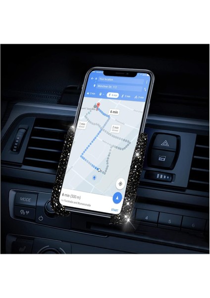 Bling Araç Telefonu Montajı, Araba Dash Havalandırması Için Kristal Yapay Elmas Cep Telefonu Standı, Kadınlar Için 360° Ayarlanabilir Mini Otomatik Telefon Montajı, Çoğu Araba Için (Yurt Dışından)