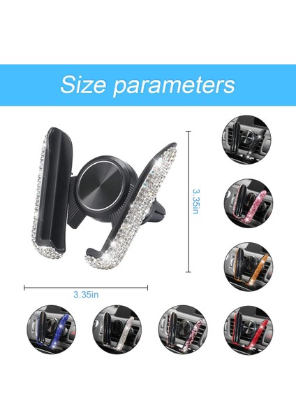 Bling Araç Telefonu Montajı, Araba Dash Havalandırması Için Kristal Yapay Elmas Cep Telefonu Standı, Kadınlar Için 360° Ayarlanabilir Mini Otomatik Telefon Montajı, Çoğu Araba Için (Yurt Dışından) fiyatları