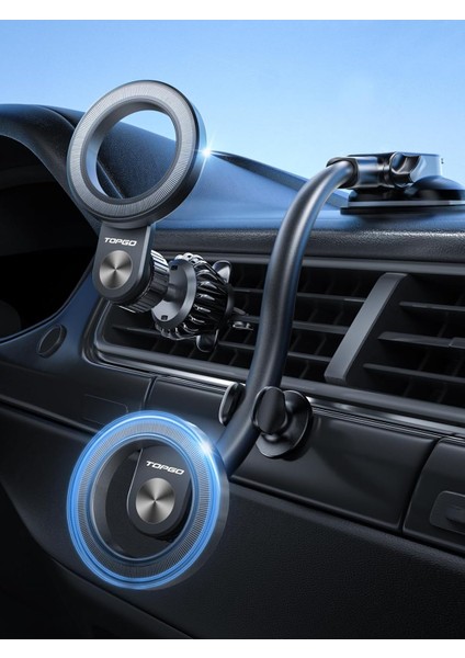 Magsafe Araç Montajı Manyetik Telefon Montajı Vantuz Telefon Tutucu ile Uyumlu Dashboard Için Tesla Güçlü Mıknatıs iPhone 14 Akıllı Telefonlar Için Fit (Yurt Dışından)
