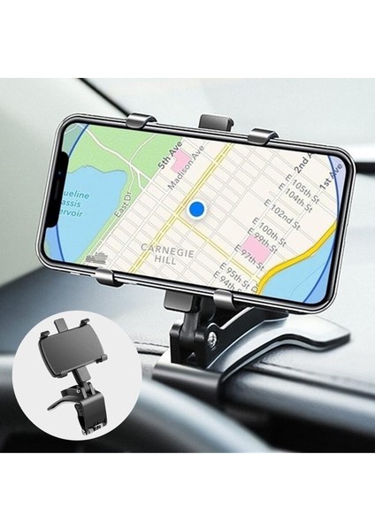 Araç Telefonu Tutucu Montajı, 360 Derece Dönüş, Gösterge Paneli ve Dikiz Aynası, Iphone, Samsung, Huawei, Nokia, Lg, 4-7 Inç Akıllı Telefonlarla Uyumlu (Yurt Dışından)