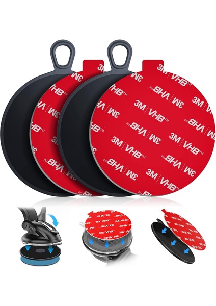 Vantuzlu Telefon Montajı Için Gösterge Paneli Ped Montaj Diski, Araç Içi Kamera Için 2.95 Inç/75 mm Yapışkan Yapışkan Disk 3m Ekstra Güçlü Çift Taraflı Daire Yapışmalı Yedek Çıkart (Yurt Dışından)