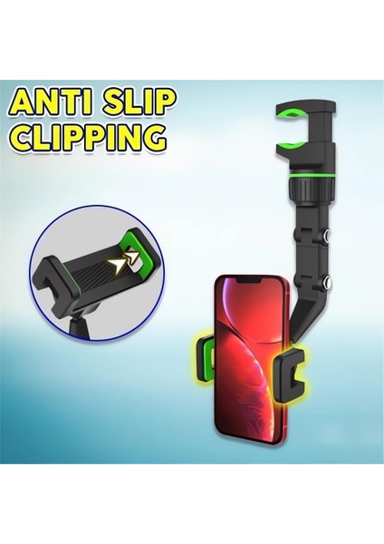 2024 Yeni Çok Fonksiyonlu Dikiz Aynası Telefon Tutucu, Cep Telefonu ve Gps Için 360° Dönebilen Araç Telefonu Tutucu, Tüm Cep Telefonları Için Geri Çekilebilir ve Ayarlanabilir Evre (Yurt Dışından) modelleri