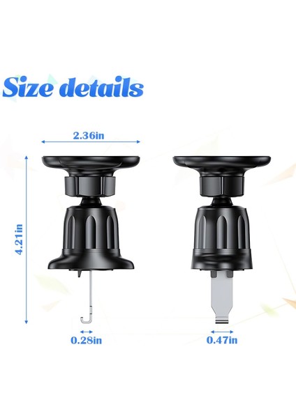 Araba Için Manyetik Telefon Tutucu, Evrensel Havalandırmalı Cep Telefonu Tutucu Bağlantısı, 360 Ayarlanabilir Manyetik Telefon Bağlantısı, Araba Aksesuarları Eller Serbest Havaland (Yurt Dışından) fiyatları