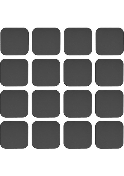 Manyetik Montaj Için Telefon Metal Çıkartmaları - Cep Telefonu Kılıfının Içinde 16 Araba Mıknatıslı Kare Metal Plakadan Oluşan Yedek Set. El Sanatları Dıy Için 3m Yapışkan Destekli (Yurt Dışından)