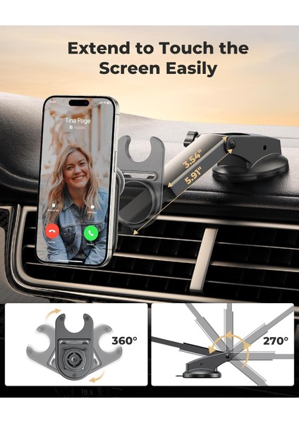 Evrensel Soket Kontrol Paneli Araç Montaj Aparatı Popsockets ile Çalışır, Kontrol Paneli Ön Camı Için Manyetik Soket Telefon Tutucular, Eller Serbest Araç Telefonu Montajı Pop Grip (Yurt Dışından)