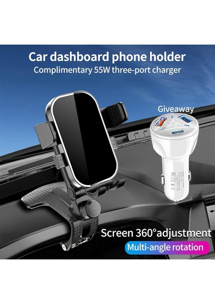 [2023 En Yeni]araç Telefonu Montajı, [çok Açılı] Bir Arabanın Gösterge Paneli Için Dönebilen Cep Telefonu Standı, Araba Güneşliklerinde ve Dikiz Aynalarında Da Kullanılabilir, 4 Il (Yurt Dışından) fiyatları