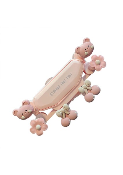 Araç Telefonu Braketi, Sevimli Telefon Montajı Darbeye Dayanıklı Düşük Gürültü Esnek Rahat Dokunmatik Evrensel Navigasyon Telefon Tutucu Ios 4 Ila 7in Için Fit (Pembe Sevimli Ayı) (Yurt Dışından)