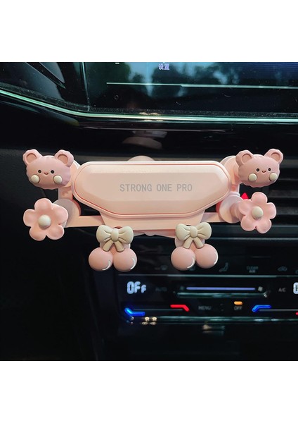 Araç Telefonu Braketi, Sevimli Telefon Montajı Darbeye Dayanıklı Düşük Gürültü Esnek Rahat Dokunmatik Evrensel Navigasyon Telefon Tutucu Ios 4 Ila 7in Için Fit (Pembe Sevimli Ayı) (Yurt Dışından) modelleri