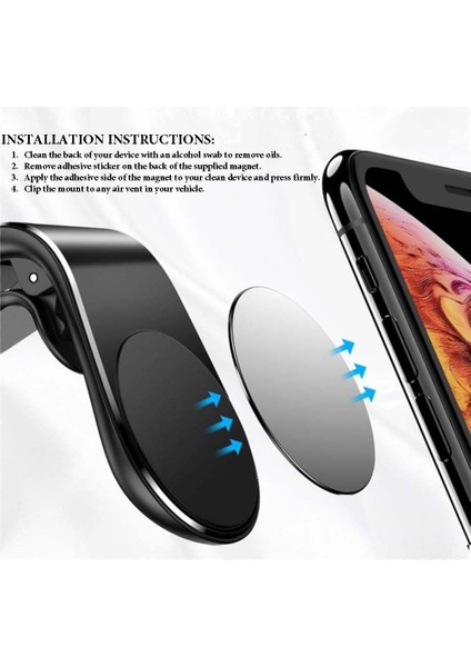 Araba Için Manyetik Telefon Tutucu, Manyetik Metal Plakalı Araç Telefonu Tutucu Havalandırmaya Güvenli Klipsler, Araba Için Evrensel Manyetik Telefon Montajı, Araba Aksesuarları, K (Yurt Dışından) fiyatları