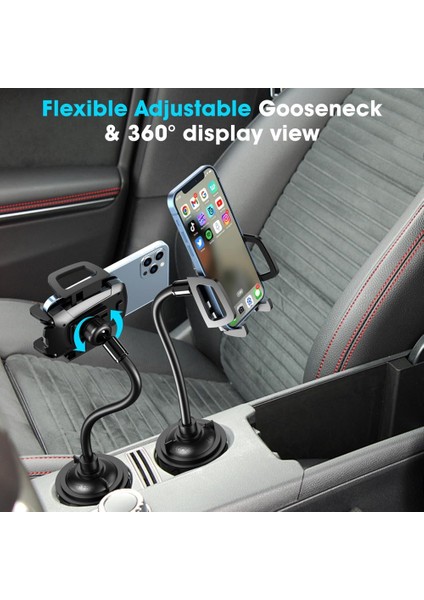 Araba Için Bardak Tutucu Telefon Bağlantısı, Cep Telefonu Tutucu Araba, Araba Kamyonu Için Evrensel Ayarlanabilir Deve Boynu Bardak Telefon Tutucu, Iphone, Samsung, Lg ve Tüm Cep T (Yurt Dışından) fiyatları