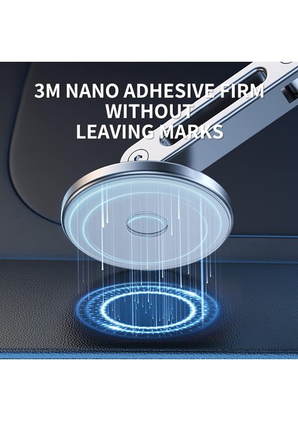 Cep Telefonu Tutucu Araba, Manyetik Araç Telefonu Tutucu, Metal Manyetik Araç Montajı, 360° Serbest Dönüş, Tüm Cep Telefonu Modellerine Uygun (Siyah) (Yurt Dışından) fırsatları