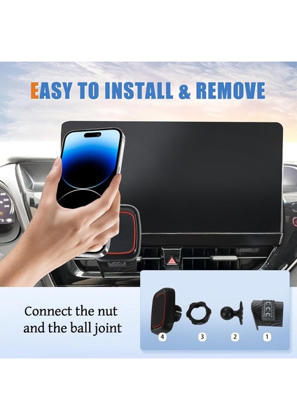 Toyota Camry Için Araç Telefonu Tutucu Camry 2021 ile Uyumlu Güçlü Mıknatıs Karbon Fiber Araba Cep Telefonu Kontrol Paneline Montajlı Hava Firar Iphone, Samsung ve Diğer Akıllı Tel (Yurt Dışından) fiyatları