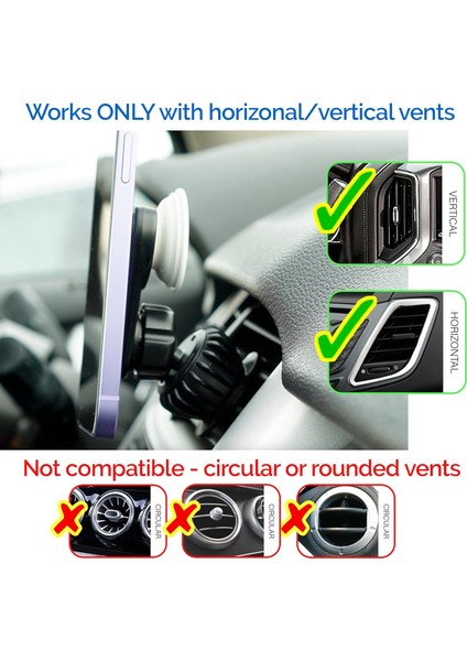 Umount Manyetik Pop Soket Araç Montaj Aparatı - Araba Için Telefon Pop Soket Tutucu - Popsocket Montaj Tutucu - Ac Havalandırma Klipsi Için Magsafe ile Uyumlu - 360 Dönme Ultra Sta (Yurt Dışından)