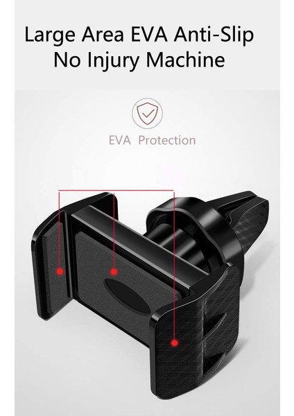 Araba Hava Firar Dağı Telefon Tutucu, Araba Için Cep Telefonu Tutucu, 3,5 Ila 6 Inç Tüm Akıllı Telefonlar Için Evrensel 360 Döndürme Araç Telefonu Tutucu (Siyah) (Yurt Dışından) modelleri