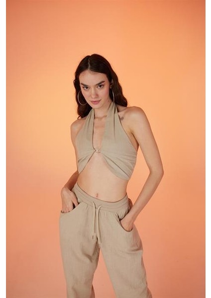 Rise Aksesuarlı Bluz Bej modelleri