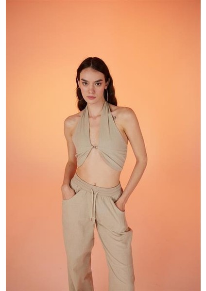 Rise Aksesuarlı Bluz Bej fırsatları