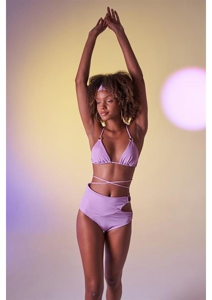 Delphi Yüksek Bel Bikini Altı Lila