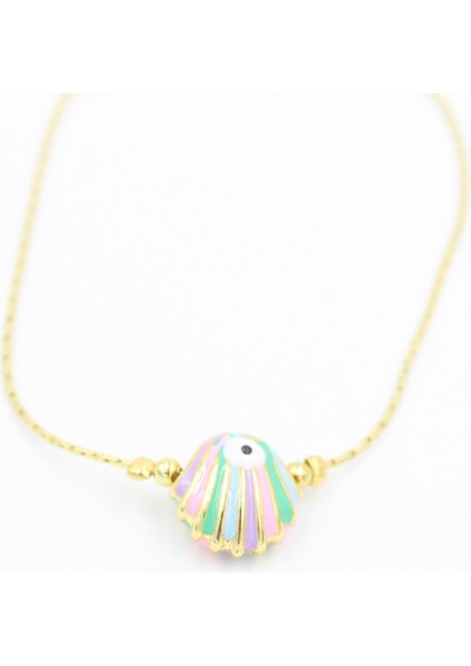 036 801 Renkli Istiridye Deniz Kabuğu Bileklik Renkli Tek Ebat