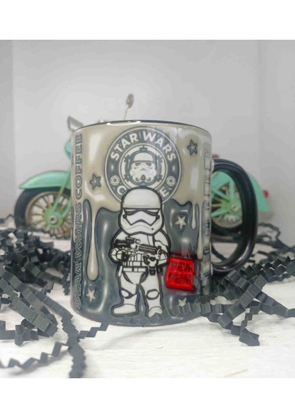 Mugs And Love Star Wars 3D Baskı Büyük Boy Kupa