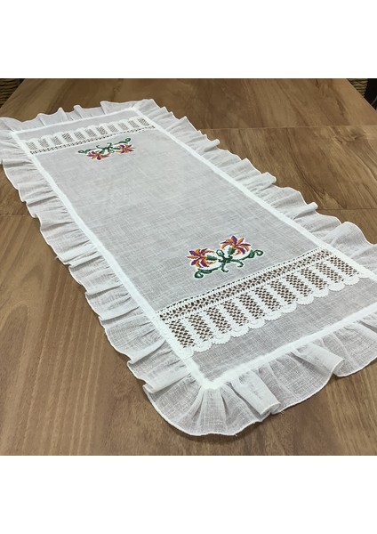 Oya Home Kaneviçe & El Dantelli Oda Takımı-3 Parça