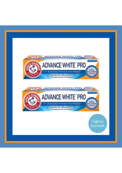 Arm Hammer Diş Macunu Advance White 75ML+75ML 2li