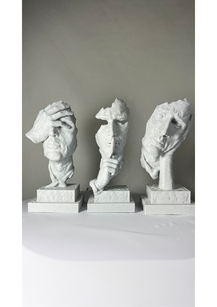 Modern 3 Maymun Biblosu / Görmedim Duymadım Bilmiyorum / 21 cm x 15 cm