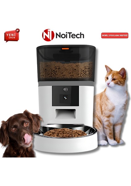 Pet Feeder 1080P Ayarlanabilir Kameralı- Wifili- Kedi Köpek Akıllı Mama Kabı